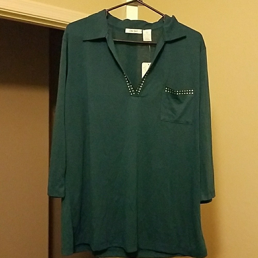 NWT Women's Extra Touch 2x 3/4 sleeve shirt